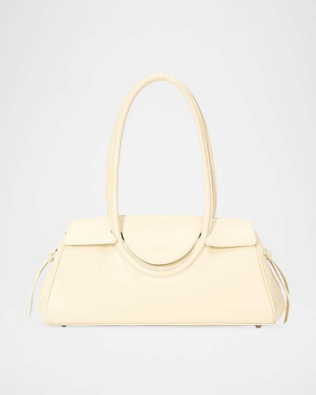 Maude Fold-Over Flap Leather Shoulder Bag